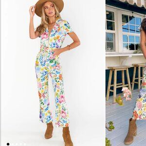 Jacksonville Short Sleeve Cropped Jumpsuit